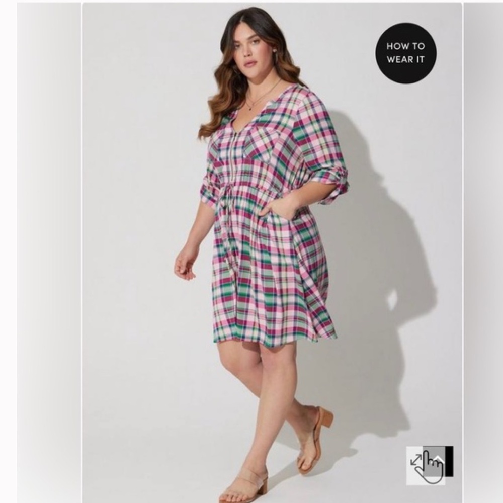 NEW torrid high low shirt dress